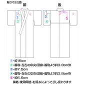 貼り紋用 シール 貼り付け位置