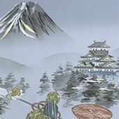 男物 額裏 グレー 武運 「白山」ブランド