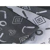 洗える角帯 かまわぬ柄 銀/黒