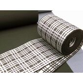 洗える角帯 格子柄 黒/銀