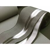 洗える角帯 矢絣柄 銀/黒