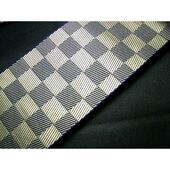 洗える角帯 市松柄 紺/金