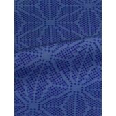 A tsumugi kimono woven in Tango, featuring asanoha(Hemp leaf) pattern in navy