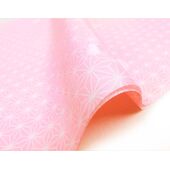 洗える長襦袢 白地にピンクに白地 麻の葉