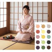Washable kimono Scale Plain color Chirimen 40cm width × 12.5m 15 colors ( Anti-object / Tailoring / Crest / Additional embroidery possible )