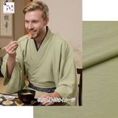 洗える男着物 紬(テイジンシルパール) Ｎｏ.18 青竹色