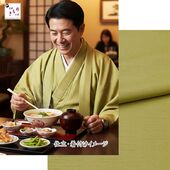 washable tsumugi (pongee) kimono fablic for roll or tailoring pistachio green (color No.20)