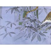 Washable haori's underfablic No.10 tiger desain blue gray color satin tone cloth