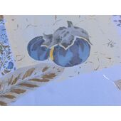 Japanese picture Washable men's haopri coat lining No.9 One Fuji, Two Hawks, Three Eagles,blue gray