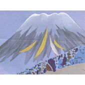 洗える男物 額裏 No.9 一富士二鷹三なすび 青グレー／サテン風生地