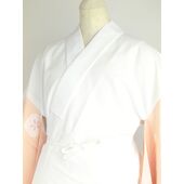 洗える二部式襦袢 水玉ちどり柄 サンゴピンク（無双袖） 高機能性生地使用