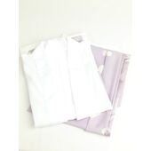 洗える二部式襦袢 水玉ちどり柄 グレープ（無双袖） 高機能性生地使用