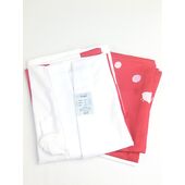 洗える二部式襦袢 水玉ちどり柄 ピュアレッド（無双袖） 高機能性生地使用