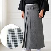 Men's Han-Ori Patterned Grid Andon Hakama (Washable & Stylish)