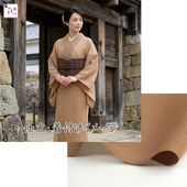 洗える着物 夏物 女性 駒絽 色無地 茶色 サイズオーダー 普通サイズ・大きい方 ご対応
