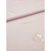 洗える着物 刺繍小紋 桜ピンク色 光触媒消臭 うさぎと月