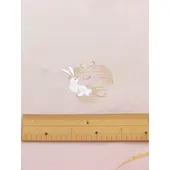 洗える着物 刺繍小紋 桜ピンク色 光触媒消臭 うさぎと月