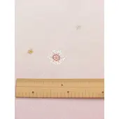 洗える着物 刺繍小紋 桜ピンク色 光触媒消臭 雪