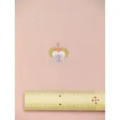 洗える着物 刺繍小紋 珊瑚色 真夜中の舞踏会（シンデレライメージ）