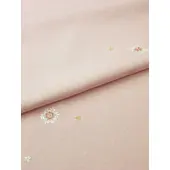 洗える着物 刺繍小紋 さんご色 光触媒消臭 雪