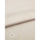 洗える着物 刺繍小紋 白茶色 光触媒消臭 雪