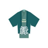 洗える男着物 緑系