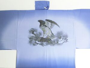 天竜　男襦袢　鷹　青