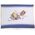 Japanese painting, Noh masks design, white ground with blue blurring