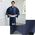 Men’s summer airry cloth kimono fablic ( ro ) navy blue No.2