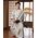 Washable Kimono Men's Kimono Manji（thin stripe） Blue Gray 44cm Width No.7