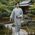 washable tsumugi (pongee) kimono fablic for roll or tailoring light gray (color No.14)