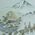 Japanese painting on silk fabric, daimyo's procession（DaimyoGyoretsu） ground color gray