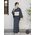 Washable Toray/Teijin Material Premium Plain Tsumugi (Navy) Women's Tailoring