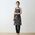 Kimono Pattern Apron with bingata like pattern Black