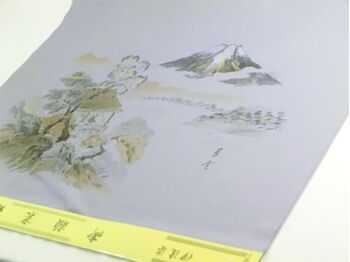 Washable men's framed lining No.1 Fujimichaya(Japanese-style café with a good view of Mt. Fuji) gray