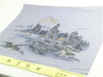 Washable haori's underfablic No.8 house at lake desain gray color