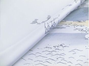Washable haori's underfablic No.8 house at lake desain gray color