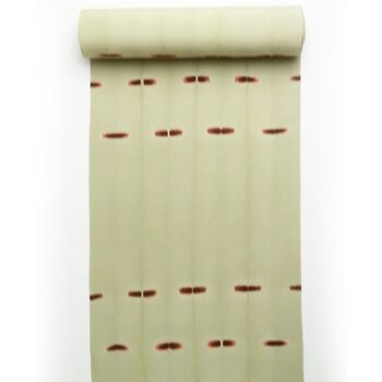 Pure silk kimono komon tie-dye light mustard-yellow color