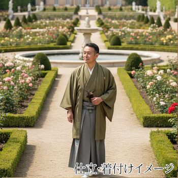 正絹 男着物 小千谷縦紬 薄茶 正絹 男着物 小千谷縦紬 薄茶