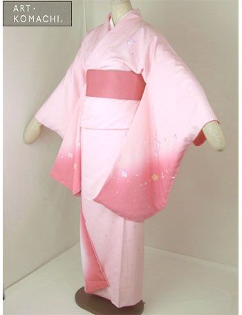 袴用着物アート小町二尺袖きものＫ503/ピンク系