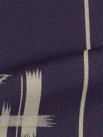 Silk Tango Tsumugi Kimono, plain purple with swallows
