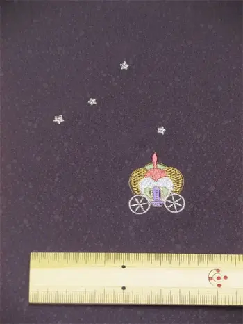 Washable Kimono with Embroidery, Grape Purple “Midnight Ball” | Shine Up Deodorizing Fabric