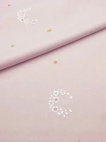 洗える着物 刺繍小紋 花丸柄 さくら色｜光触媒消臭・小紋｜京都きもの工房