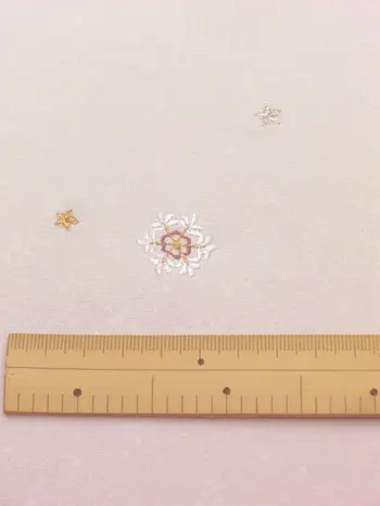 洗える着物 刺繍小紋 桜ピンク色 光触媒消臭 雪