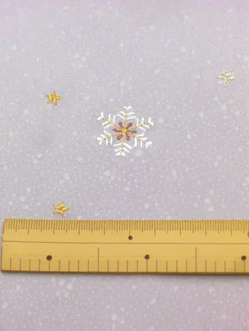 Washable Kimono – Pale Wisteria Embroidered Komon with Snowflakes | Photocatalytic Deodorizing Fabric