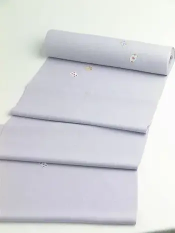 Washable Kimono – Pale Wisteria Embroidered Komon with Playing Card Motif | Shine Up Deodorizing Fabric
