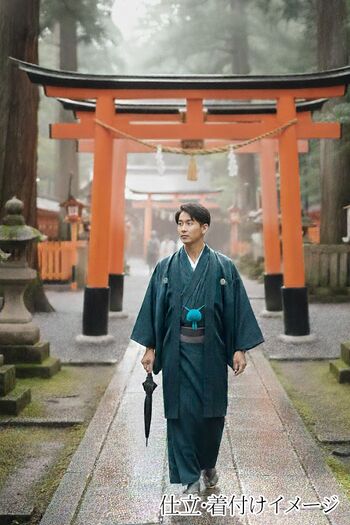 洗える男着物 羽二重(テイジンシルパール) Ｎｏ.3 鉄紺