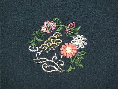 華紋 一つ紋（縫い紋・刺繍紋）加工 7番柄