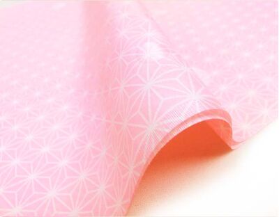 洗える長襦袢 白地にピンクに白地 麻の葉