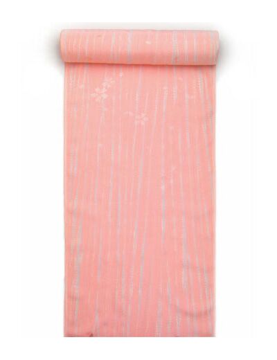 Pure silk jyuban(kimono-underwear) Yanagi shibori Cherry blossom blizzard pattern Pink/Gray